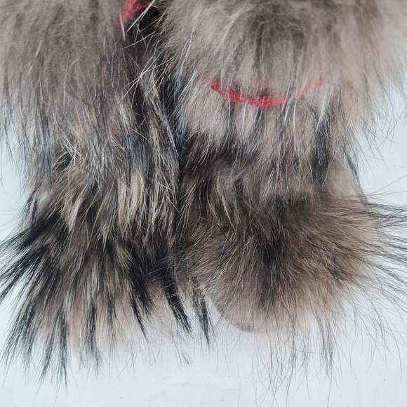 Aquatalia Lilaana Boots Womens 7.5 Brown Suede Fur Lace Up Italy Hike Winter - Picture 10 of 16